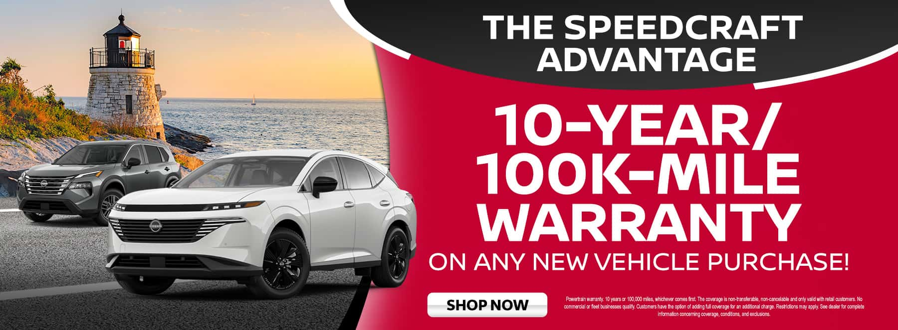 10-Year/100K-Mile Warranty at Speedcraft Nissan in West Warwick RI